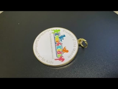 Soft enamel craft with gold plating medal