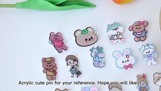 Custom Anime Brooch - Cute Japanese Cartoon Acrylic Pin Badge, High Quality Girl Accessories & Decor