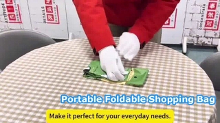 Portable Foldable Shopping Bag – Fold into a Tiny Pouch, Hold Lots of Items